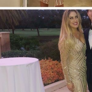 Frock and Frill V neck long sleeve midi dress